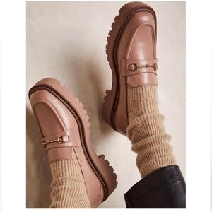 Sam Edelman Laurs Lug Sole Loafer Maple Sugar Chunky Heel Sz. 7 / 37 Org.$150